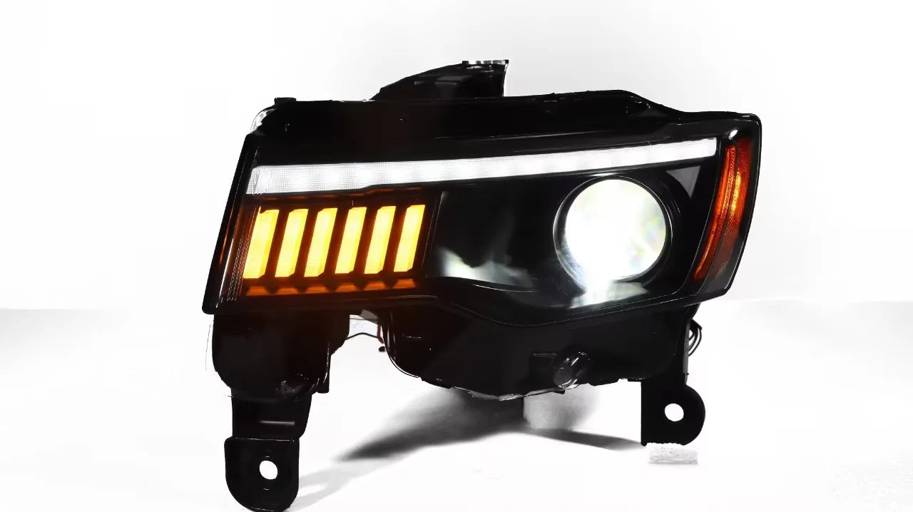 LED Headlight Assembly for Jeep Grand Cherokee 2014-2022 – DRL & Dynamic Turn Signal Upgrade