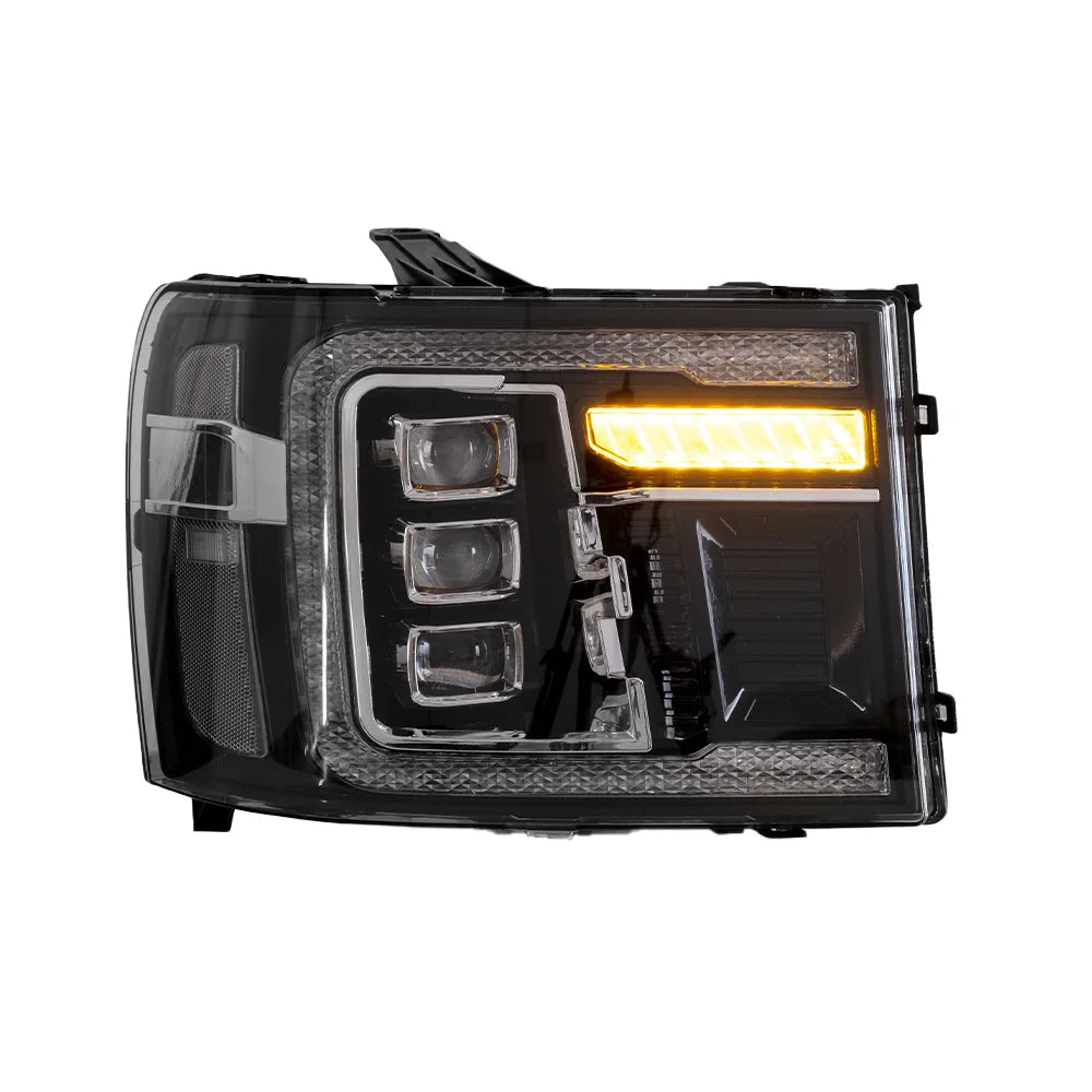 LED Projector Headlights for GMC Sierra 2007-2013 – Plug & Play Upgrade with Start-Up Animation