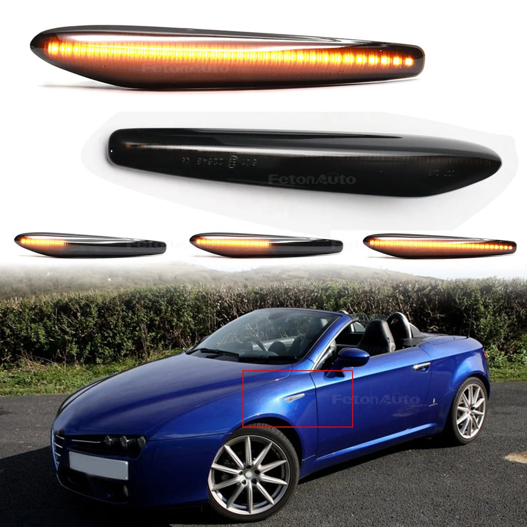 Dynamic LED Side Marker Lights for Alfa Romeo 159, Brera, Spider &amp; Sportwagon (Typ 939) – Sequential Turn Signal Indicators