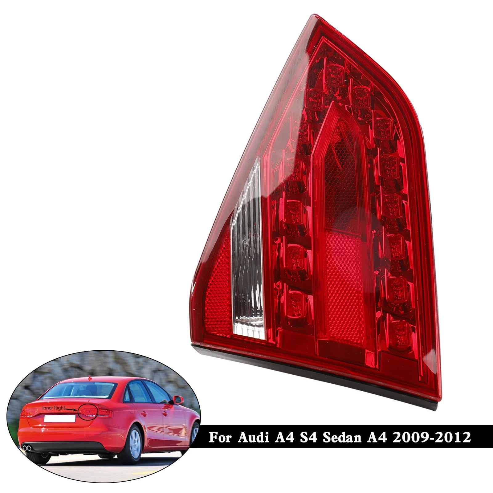 Right Inner LED Tail Light for Audi A4 (2009–2012) – OEM Replacement Rear Lamp