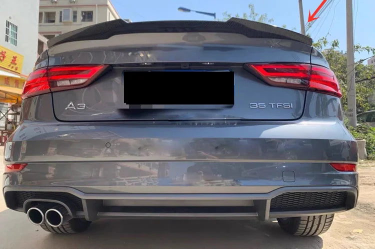 M4 Style Carbon Fiber Rear Spoiler for Audi A3 / S3 Sedan (2014–2016)