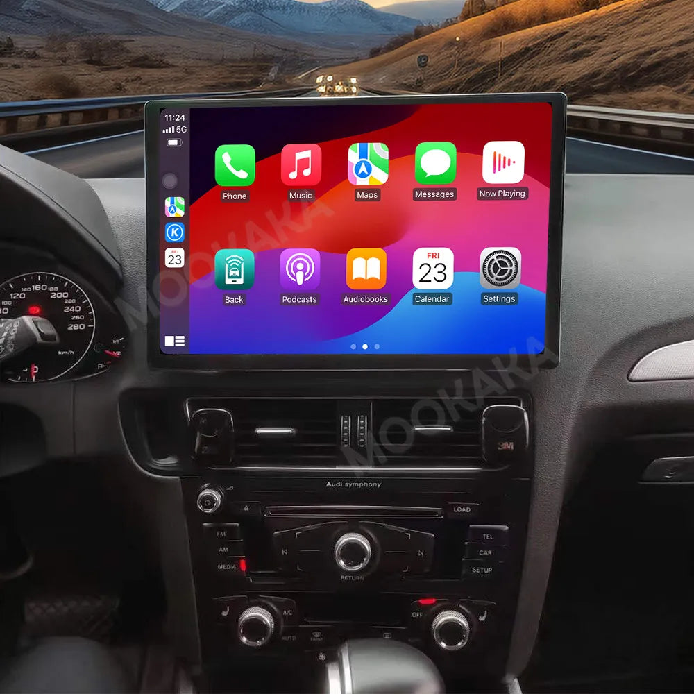 MOOKAKA 13.3" Android 13 Car Stereo for Audi Q5 (2010–2018) – Wireless CarPlay &amp; GPS Navigation