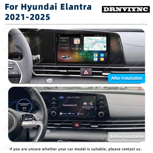 9.5" Android 13 Car Stereo for Hyundai Elantra 2021-2024 – 2K QLED Display, Wireless CarPlay & GPS Navigation