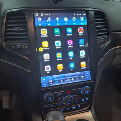 Dashboard Multimedia Player with 12.1 Inch Screen Android System GPS Navigation CarPlay for Jeep Grand Cherokee 2014-2021