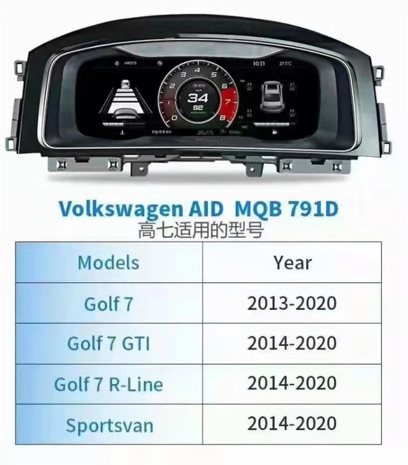 12.3" LCD Digital Instrument Cluster for BMW 4, 5, 6 &amp; 7 Series | X3, X4, X5, X6