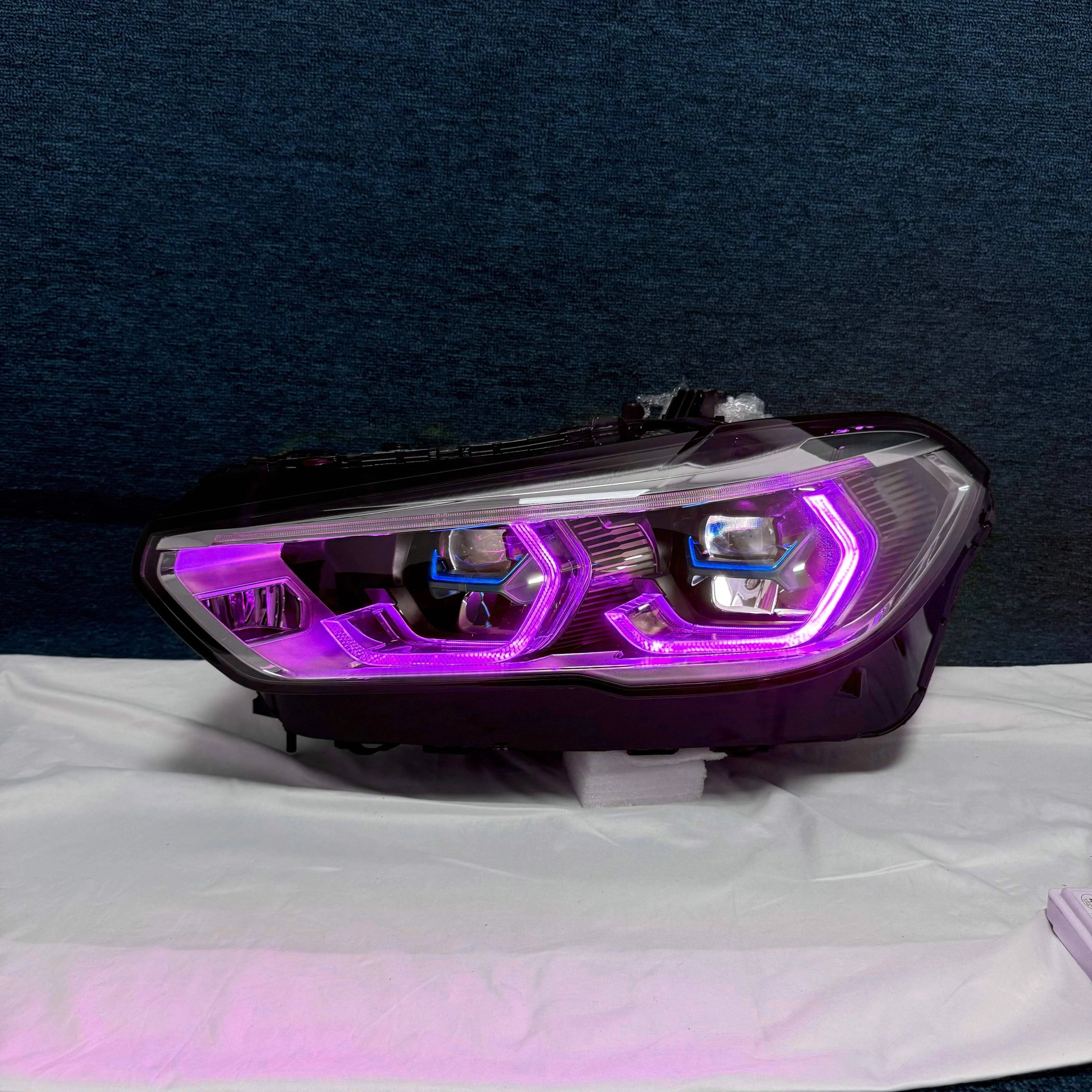 PLD Drl Rgb Colour Control by Phone Headlight for BMW X5 X6 X5M X6M G05 G06 F95 F96 2019-2022 Car LED Headlights