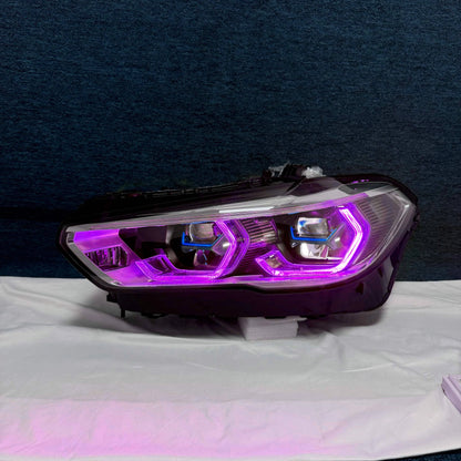 RGB LED Headlights for BMW X5, X6, X5M & X6M (2019–2022) | App-Controlled DRL Lighting