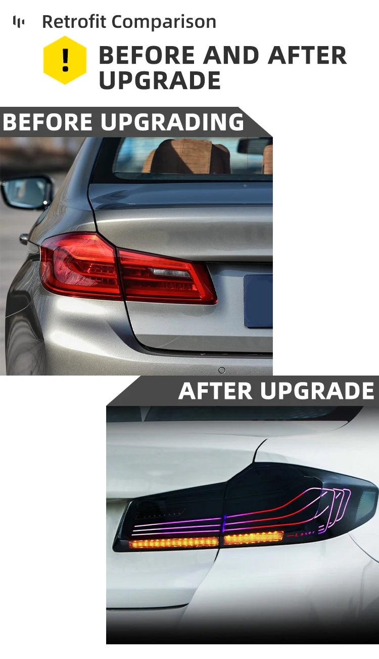 M5 Style LED Tail Lights for BMW 5 Series G30 / G38 (2018–2021)