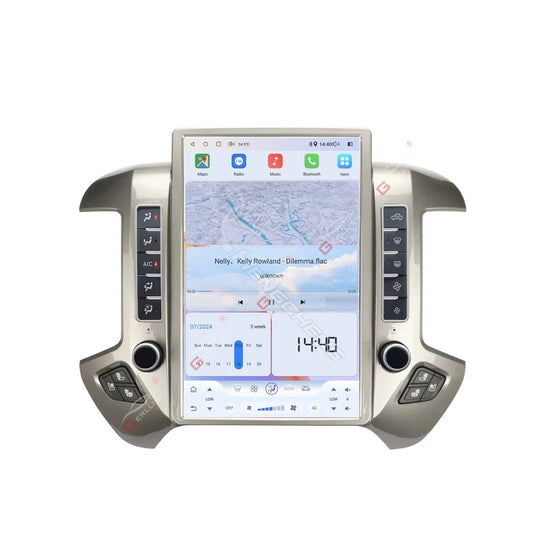 Tesla Style Android Car Stereo for Chevrolet Silverado & GMC Sierra 2014-2020 – Wireless CarPlay, Android Auto & GPS Navigation