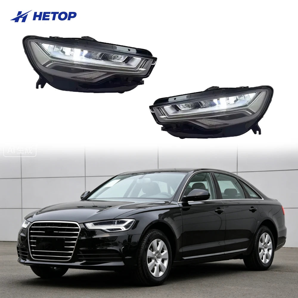 HETOP LED Matrix Headlights for Audi A6 (2012–2015) – Plug &amp; Play Upgrade with DRL &amp; Angel Eye