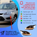 LED Demon Eyes Headlights for Ford Focus 2009-2011 – Projector Lens, Start-Up Animation & DRL