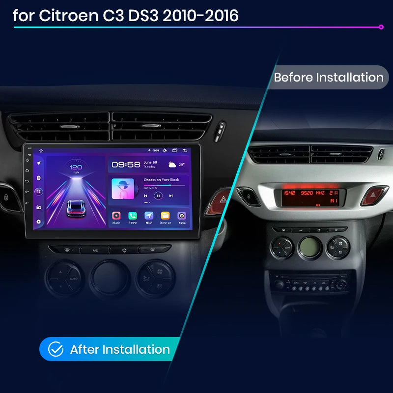 Junsun V1 EU Stock CarPlay for Citroen C3 DS3 2010-2016 Android Car Radio for Citroen C3 DS3 2010-2016 Multimedia Car Stereo
