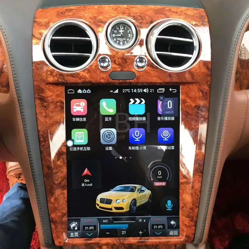 12.1" Android Multimedia System for Bentley Flying Spur &amp; Continental (2005–2019) | Wireless CarPlay, Android Auto &amp; GPS Navigation