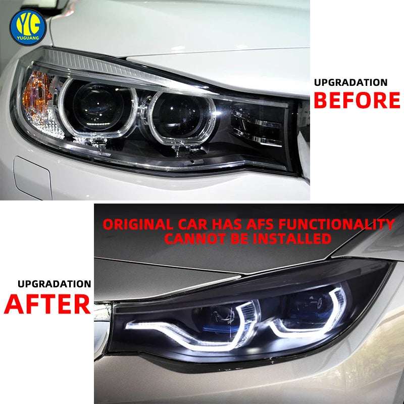 LED Headlight Assembly Upgrade for BMW 3 Series GT F34 (2013–2020) | Plug &amp; Play Headlamp Set
