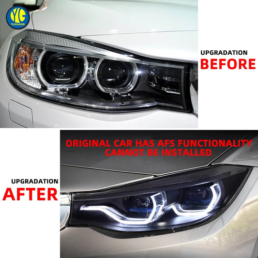 LED Headlight Assembly Upgrade for BMW 3 Series GT F34 (2013–2020) | Plug &amp; Play Headlamp Set