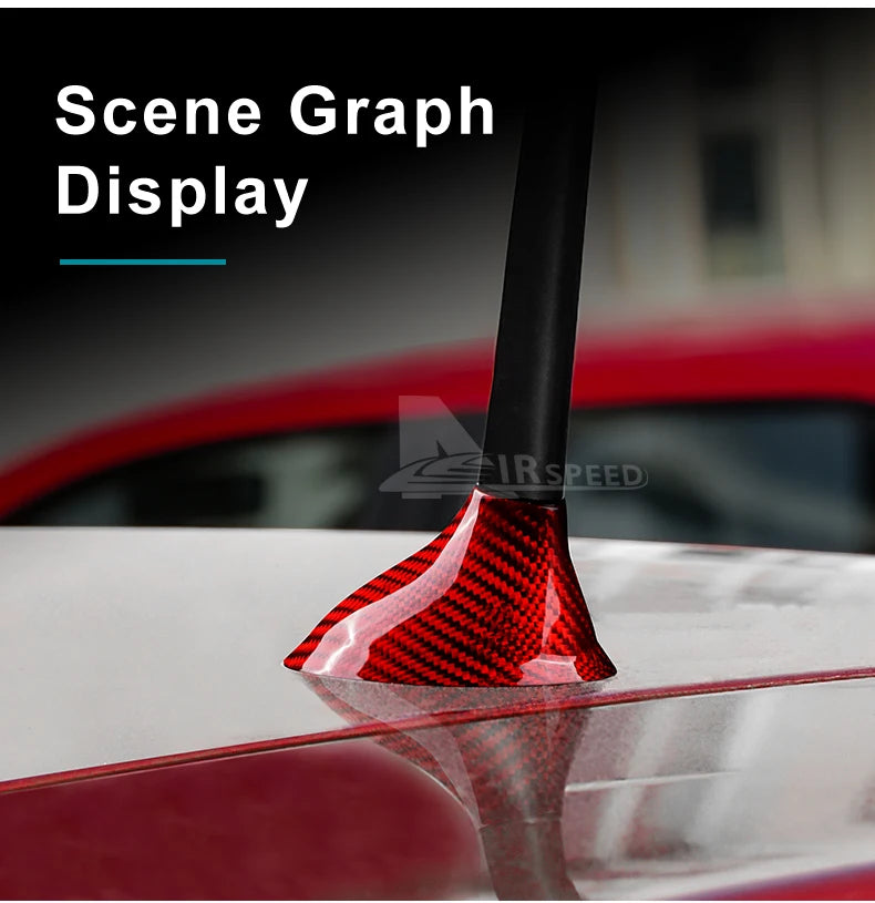 Real Carbon Fiber Shark Fin Antenna Cover for Fiat 500 &amp; Abarth 595 (2012–2023)