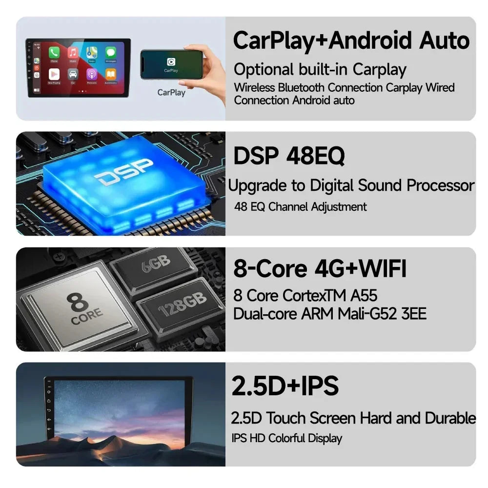Car Radio Android for JEEP Compass 2017 2018 Multimedia Carplay Wireless Player Car Stereo Autoradio Head Unit Navigation GPS