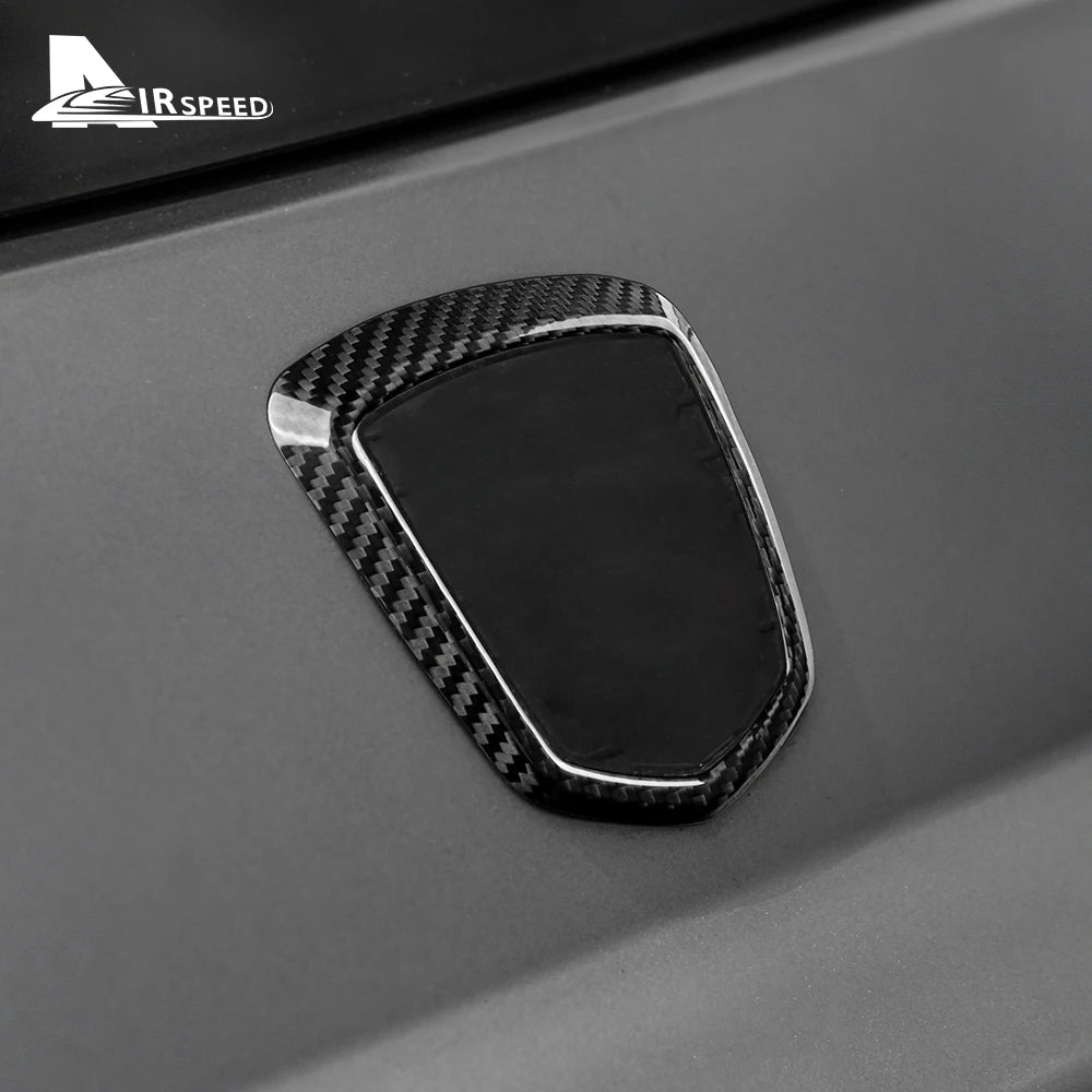 Real Carbon Fiber Interior Logo Badge for Fiat 500 &amp; Abarth 595 (2008-2023)