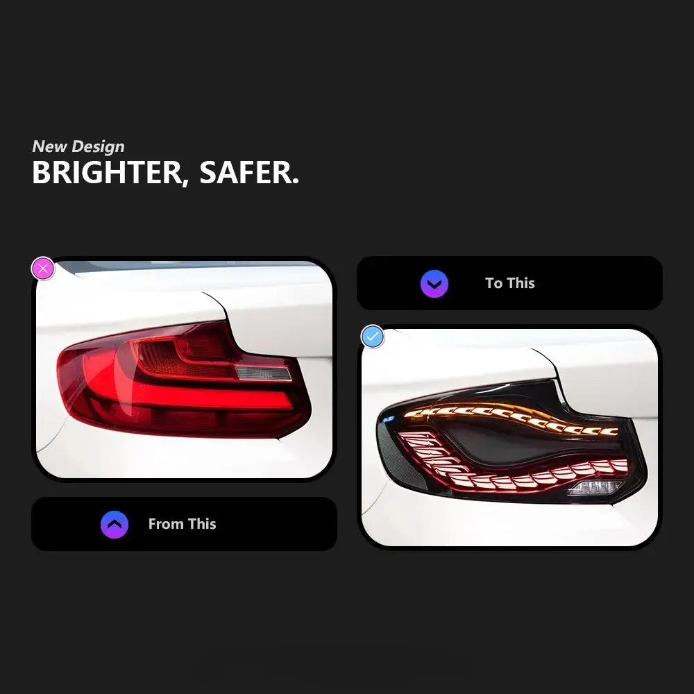 FOR BMW F22 LED Tail Lights F23 F44 F45 F46 Tail Lights 2 Series 220i 225i 228i M2 Dynamic signal Rear Car Accessories Lights