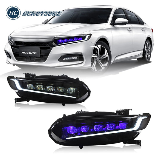 HCMOTIONZ Full LED Headlights for Honda Accord 10th Gen 2018-2022 – Sequential Turn Signals & Dynamic DRL