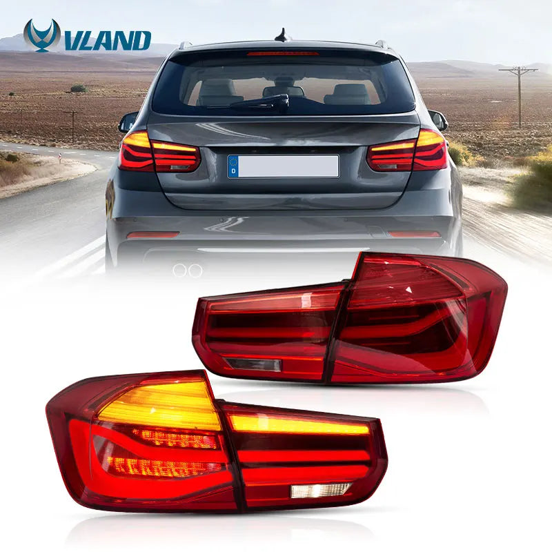VLAND Full LED Tail Lights for BMW F30 &amp; F35 (2013–2015) | Sequential Turn Signals
