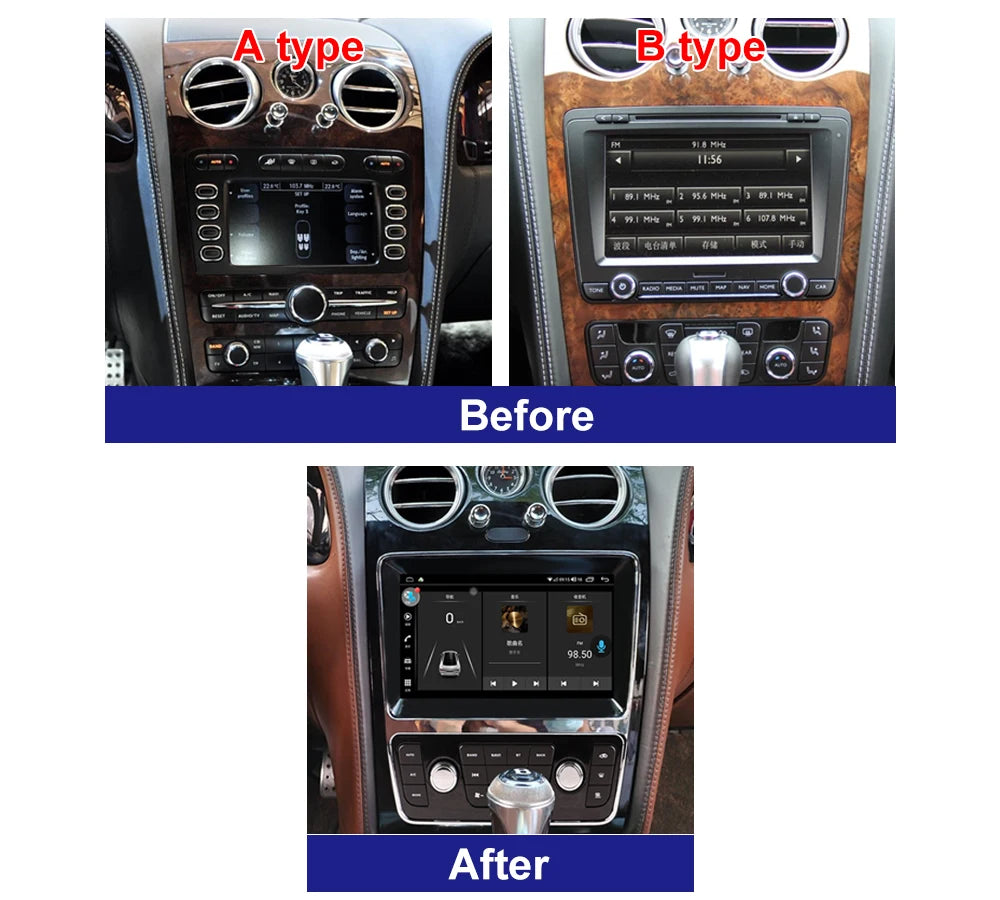 Krando 9" Android 12 Car Radio Navigation System for Bentley Flying Spur (2004–2012) | Wireless CarPlay &amp; GPS
