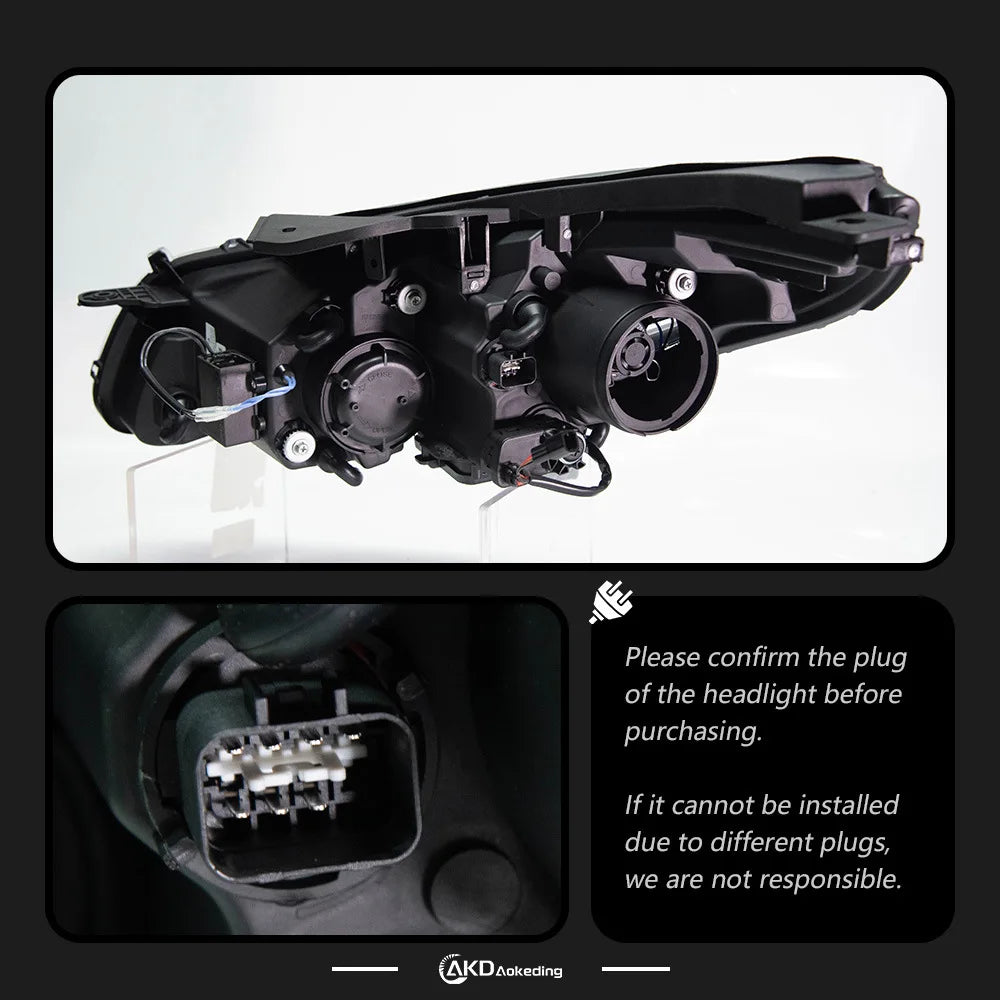 2016-2017 Sonata 9 LED Headlight Assembly with Daytime Running Lights & Turn Signals Standard