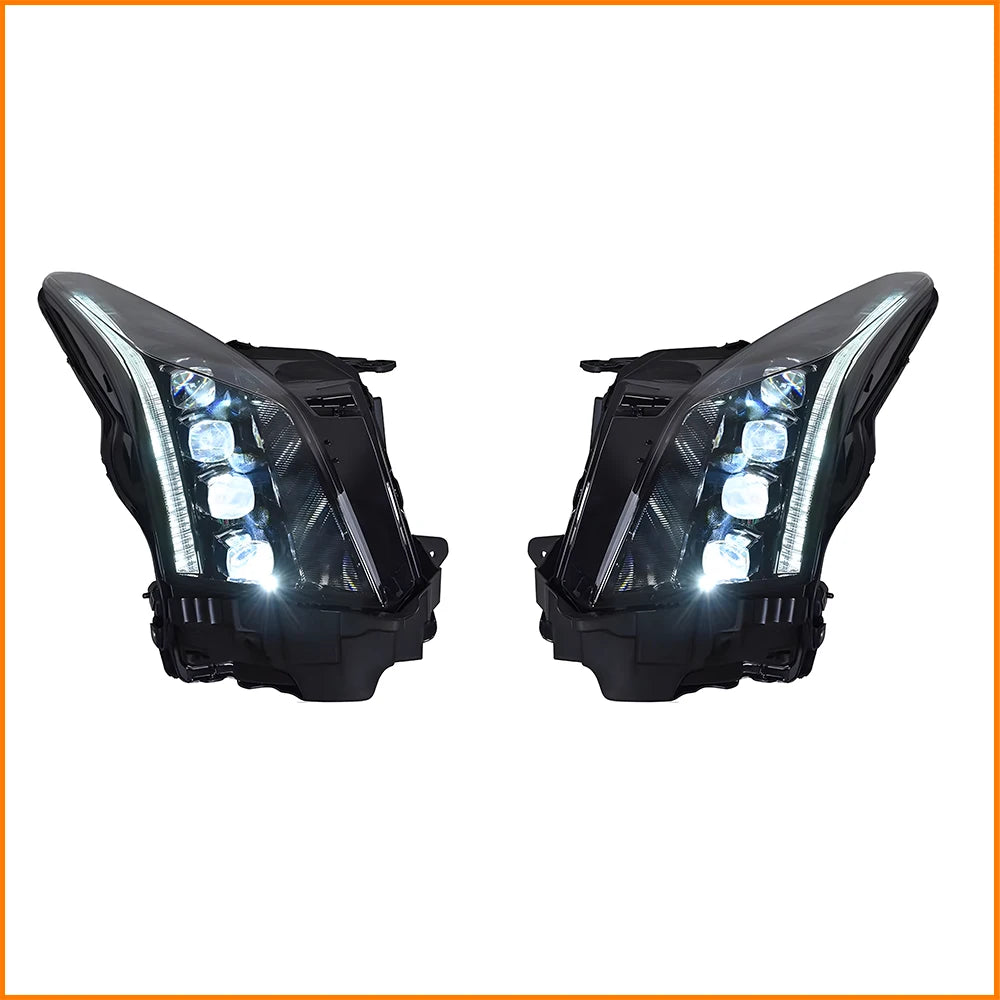 LED Headlight Assembly for Cadillac ATS & ATS-L (2014-2020) – Crystal Bifocal 4-Lens Upgrade