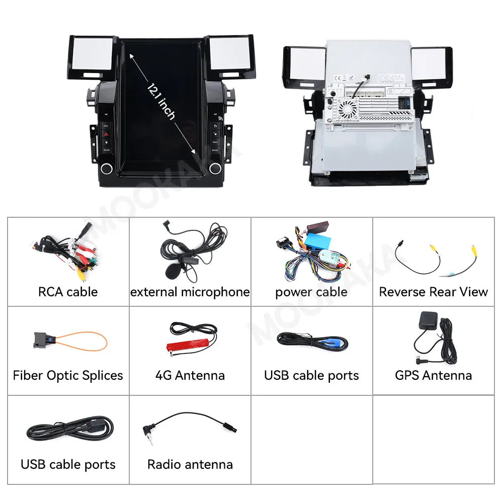 Mookaka 12.1-inch vertical-screen Android car stereo for Range Rover Sport 2005–2009 – image 6