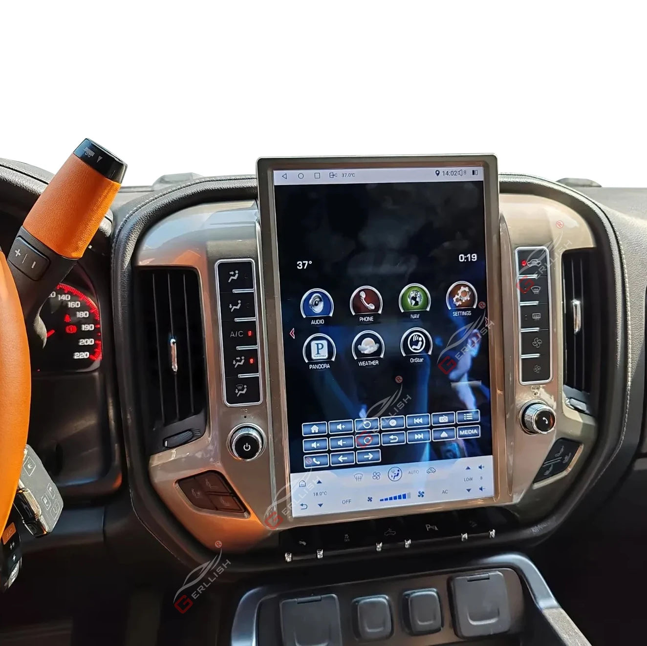 Tesla Style Android Car Stereo for Chevrolet Silverado & GMC Sierra 2014-2020 – Wireless CarPlay, Android Auto & GPS Navigation