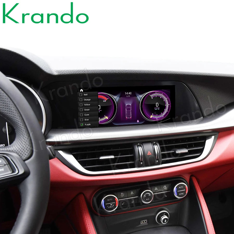 Krando 13.0" Android Navigation System for Alfa Romeo Stelvio (2017–2024) – Wireless CarPlay, Android Auto &amp; GPS Multimedia Display