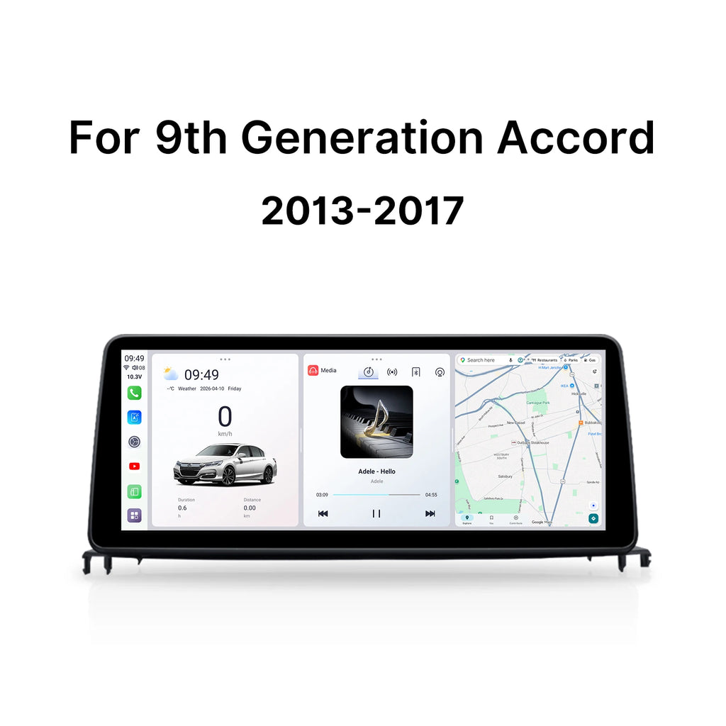 Youducar 12.3" Android Car Stereo for Honda Accord 9th Gen 2013-2017 – Wireless CarPlay, Android Auto & GPS Navigation