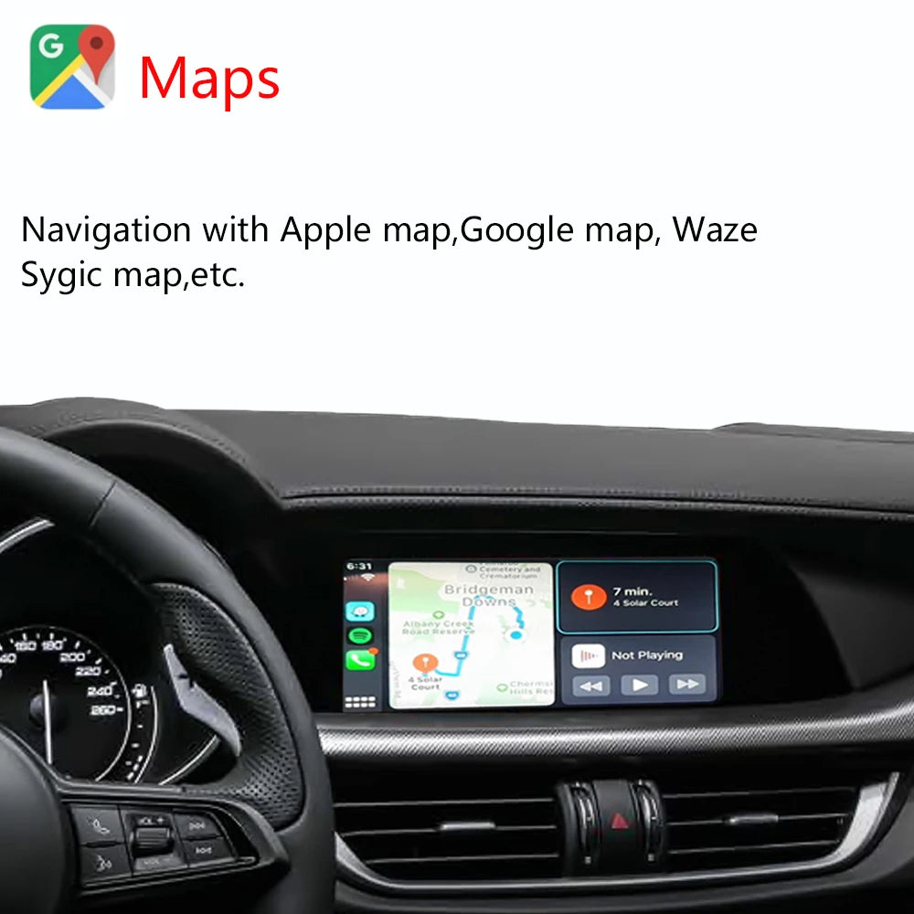 Dckloer Wireless Apple CarPlay &amp; Android Auto Interface for Alfa Romeo Giulia &amp; Stelvio (2015-2019)