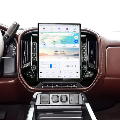 Tesla-Style Android Car Radio with Wireless CarPlay for GMC Sierra & Chevrolet Silverado (2014-2019)