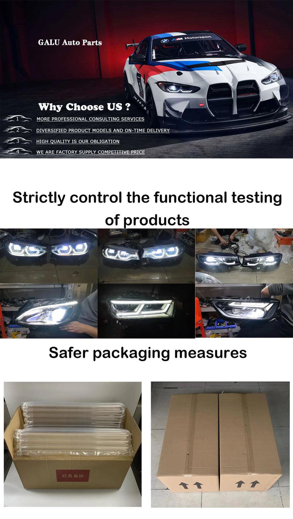 OEM Full LED LCI Headlight Assembly for BMW F30 (2015–2018) | OE 63117419633 / 63117419634