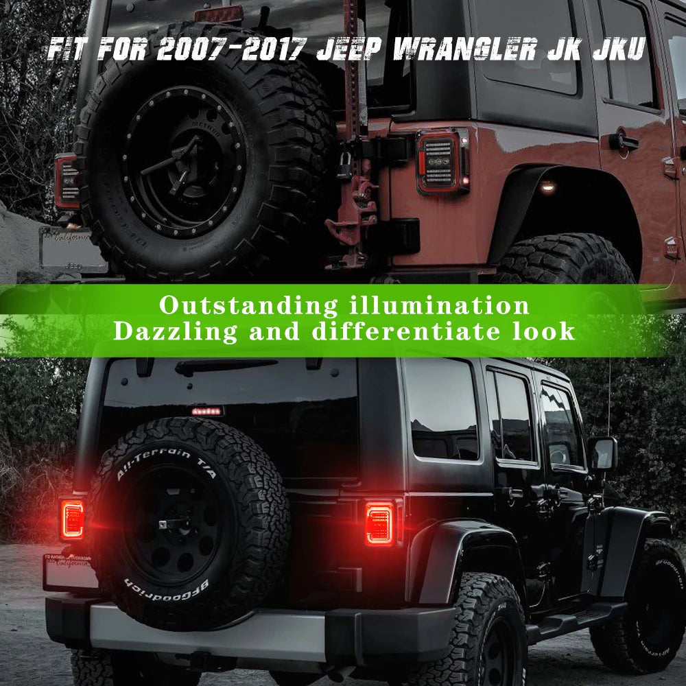 Auto Lighting Systems C Style DRL Tail Light Rear Backup White 30 Watts Led Tail Light for jeep wrangler Jk 07