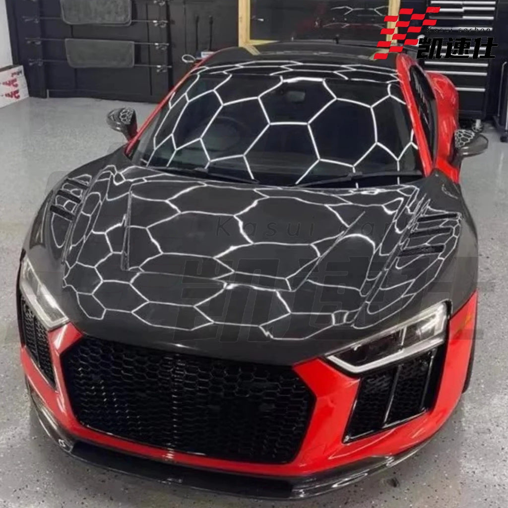Carbon Fiber 1016 Style Front Hood for Audi R8 – Performance Engine Bonnet Upgrade