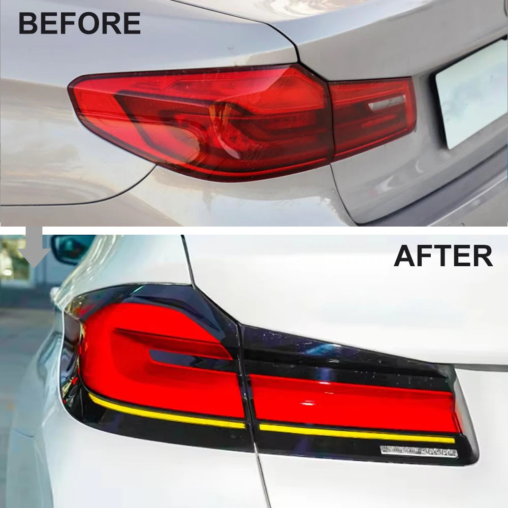 Factory New LED Tail Lights for BMW 5 Series 2018-2020 Styling Rear Lamps Assembly Red Lens 12V Voltage Compatible with G30 G38
