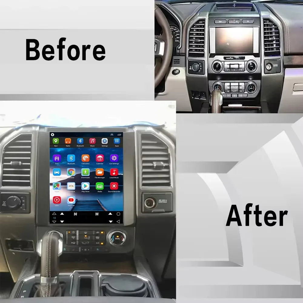 TS10 Android Car Stereo for Ford F-150 2016-2021 – 12.1" Vertical Screen with Wireless CarPlay &amp; Android Auto