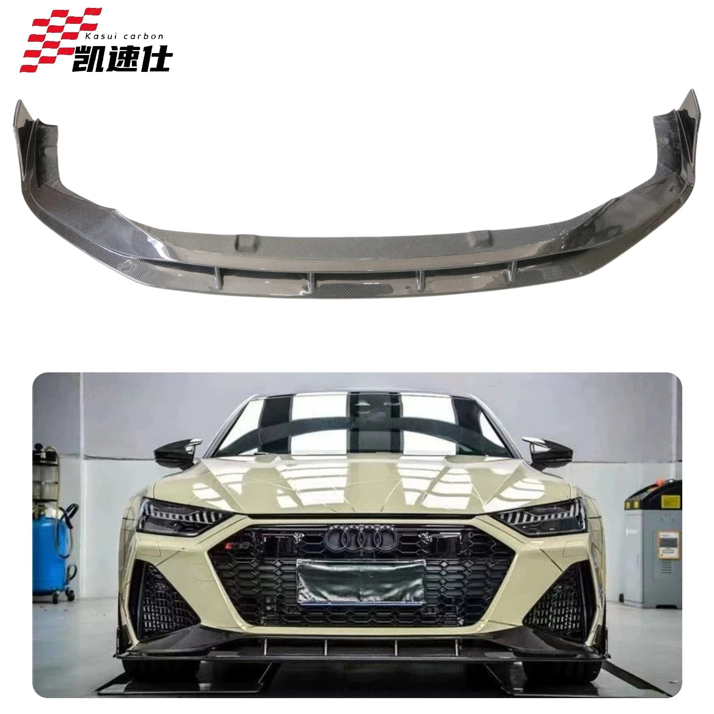 Real 3K Carbon Fiber Front Lip for Audi RS6 / RS7 – Performance Front Bumper Spoiler