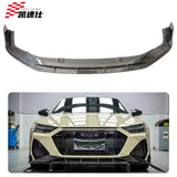 Véritable lèvre avant en fibre de carbone 3K pour Audi RS6 / RS7 – Spoiler de pare-chocs avant performance