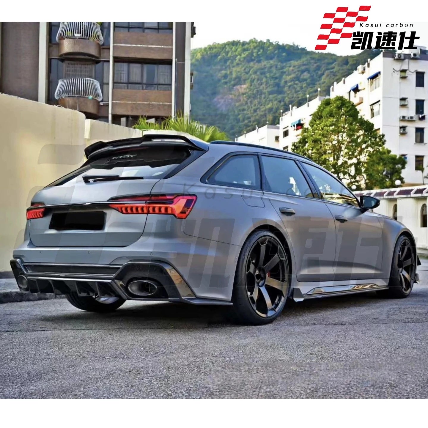 Real 3K Carbon Fiber Rear Diffuser for Audi RS6 / RS7 – Performance Rear Lip Upgrade