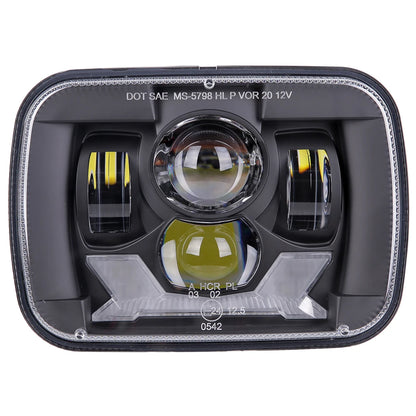 5x7 Inch Right-Hand Drive LED Headlight for Jeep Cherokee XJ, Wrangler YJ &amp; Comanche MJ – With DRL & Turn Signal