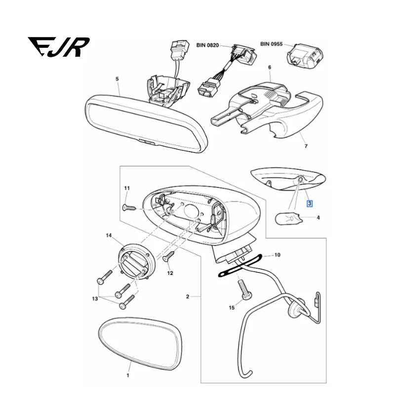 Rearview Mirror Turn Signal Lamp for Bentley Continental GT &amp; GTC | OE 3W0949101A / 3W0949102A