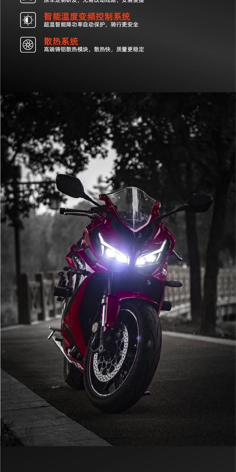 For LED Headlight Assembly for Honda CBR650R – Full LED Upgrade with Modern Sportbike StylingHONDA  CBR500RCBR650R Motorcycle Headlight Assembly