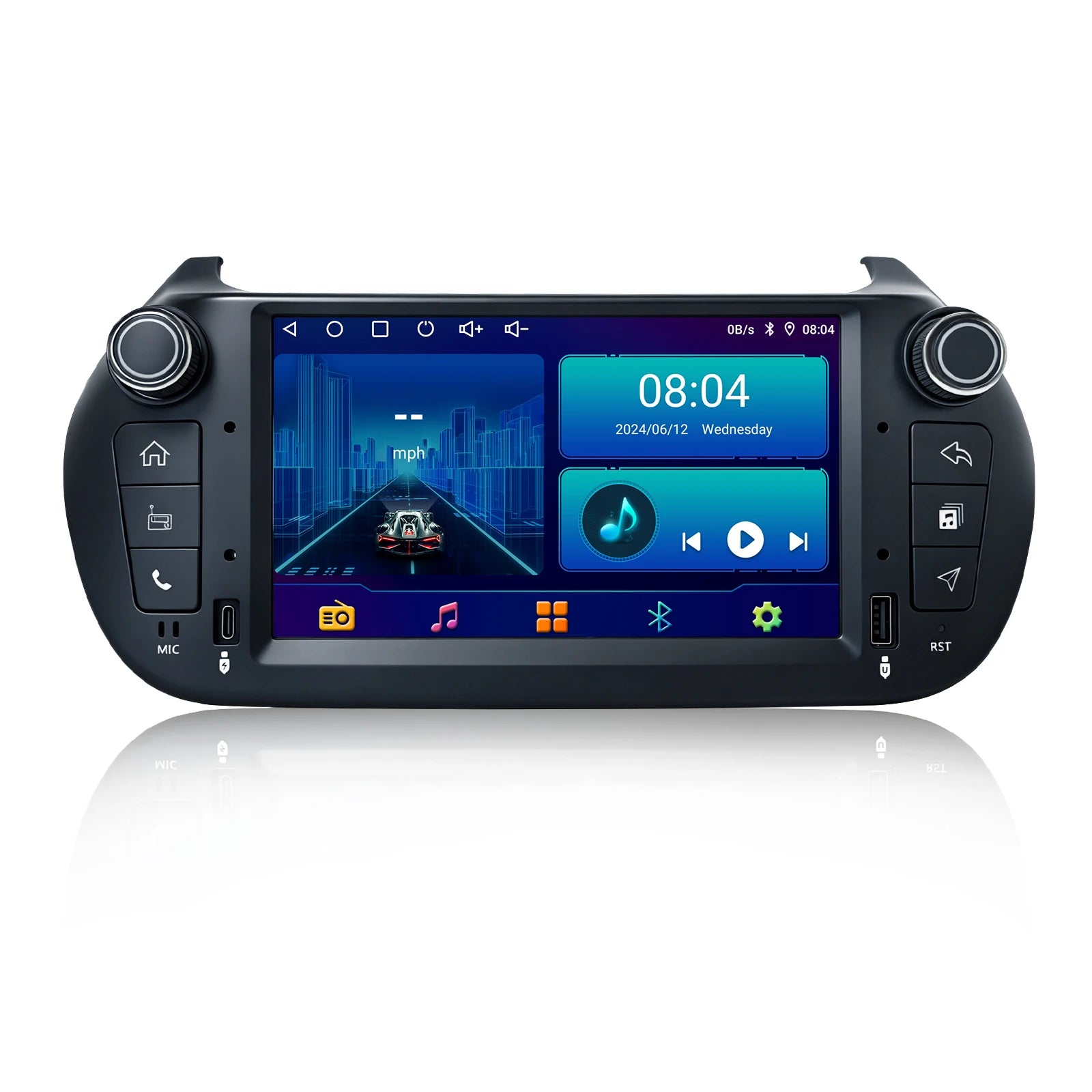 7-Inch Android Car Stereo for Fiat Fiorino 2007-2016 – Wireless CarPlay, Android Auto &amp; GPS Navigation