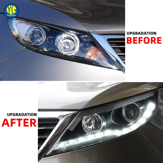 YU GUANG for Kia Sportage LED Headlights 2010 2014 Upgrade Head Light Front Lamp Daying Running Lights Projector Headlight