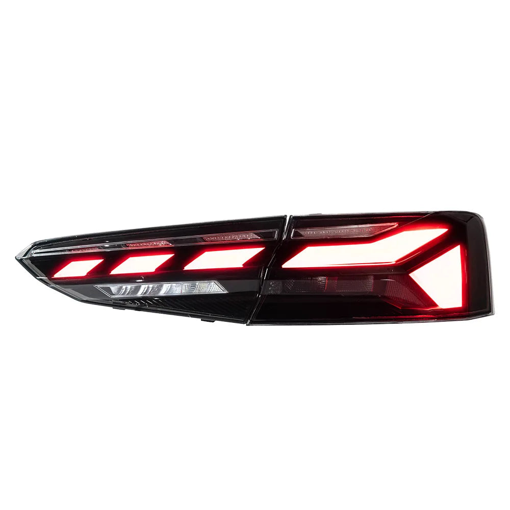 For 2017-2020 Audi A5 RS5 Style Modified Tail Light Assembly, LED Lens, 30W 12V DRL & Sequential Turn Signals