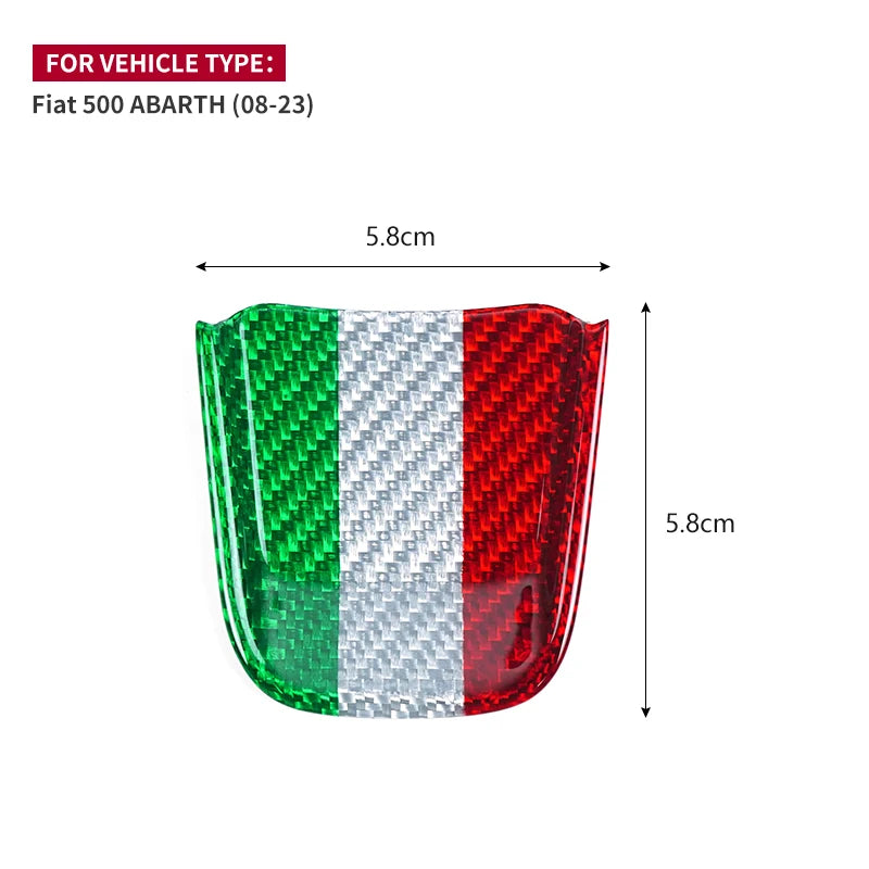 Real Carbon Fiber Steering Wheel Chin Trim for Fiat 500 &amp; Abarth (2020–2023)