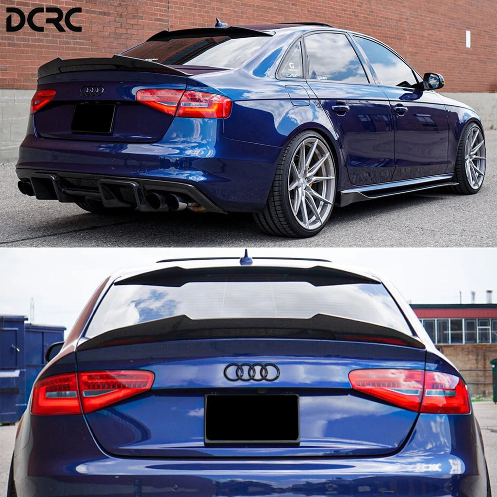 PSM Style Real Carbon Fiber Rear Spoiler for Audi A4 B8.5 (2012–2015)